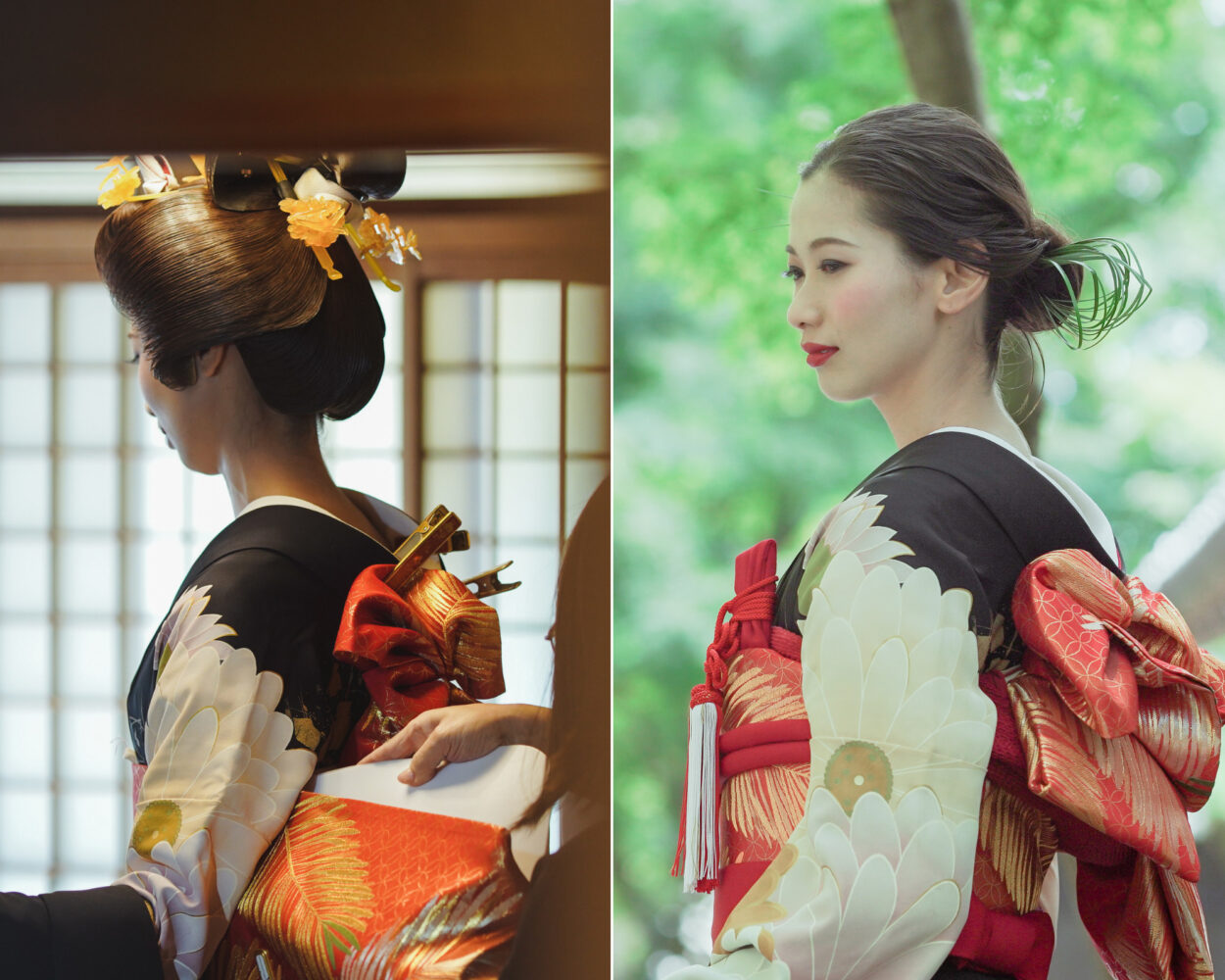 美しさと洗練：伝統の日本髪と角隠し - 「和美-WABI-」京都神社仏閣